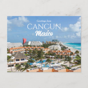 Schöner Strand Grüße aus Cancun Mexiko Postkarte