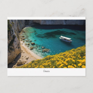 Schöner Strand in Griechenland Postkarte