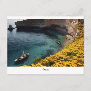 Schöner Strand in Griechenland Postkarte
