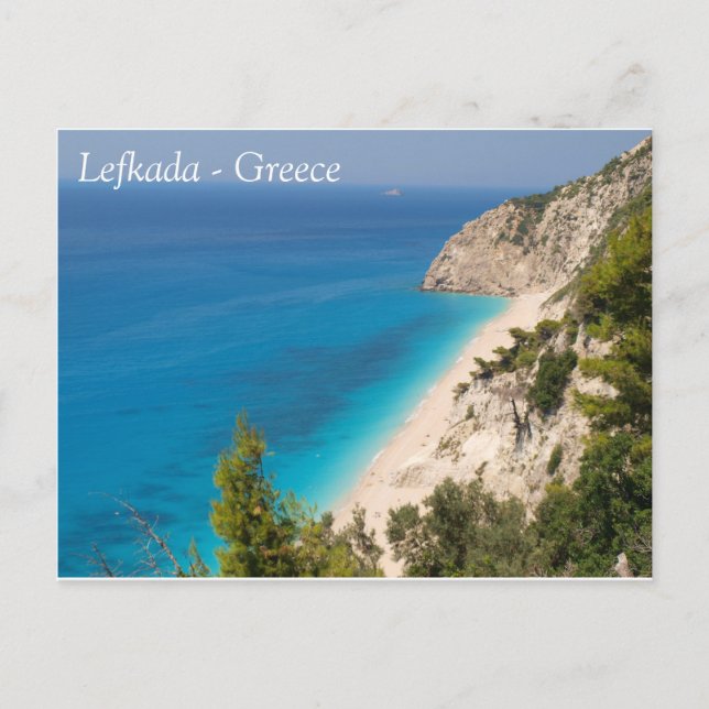 Schöner Strand in Lefada Griechenland Postkarte (Vorderseite)