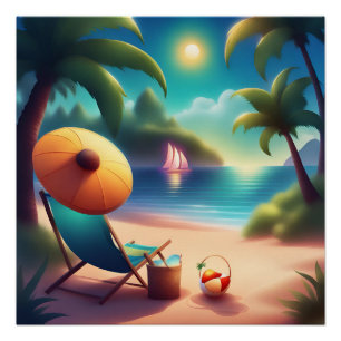 schöner Strand Poster