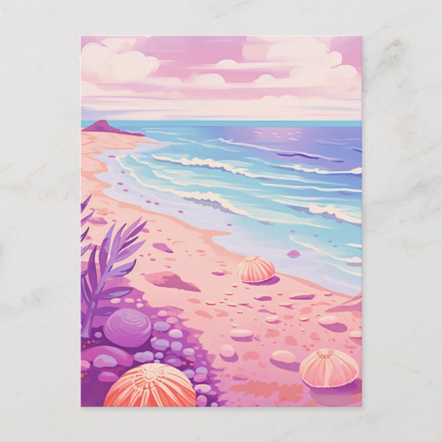 Schöner Strand Postkarte (Vorderseite)