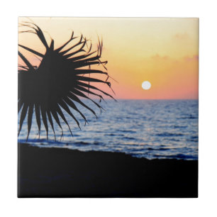 SCHÖNER STRAND-SONNENUNTERGANG FLIESE