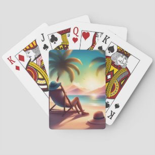 schöner Strand Spielkarten
