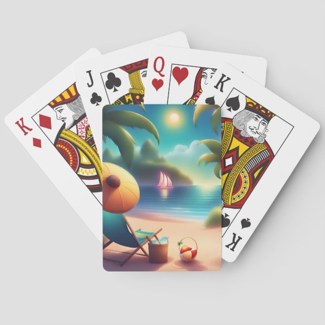 schöner Strand Spielkarten (Rückseite)