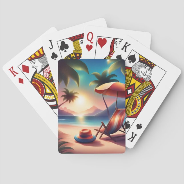 schöner Strand Spielkarten (Rückseite)