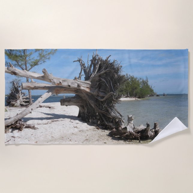 Schöner Strand Strandtuch (Vorderseite)