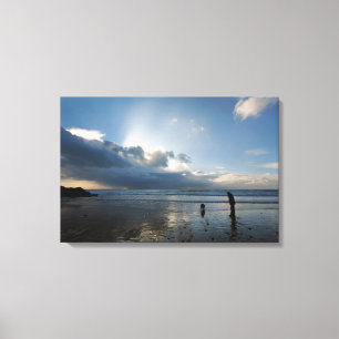 Schöner Strand und Himmel Leinwanddruck