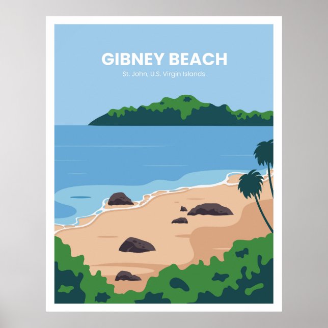 Schöner Strand von Gibney Poster (Vorne)
