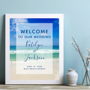 Schöner Strand – Willkommen zu unserem Hochzeitspo Poster