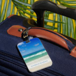Schöner Strandurlaub Personalisiert am Meer Gepäckanhänger<br><div class="desc">Ein wunderschönes Meeresfoto,  das im idealen Urlaubsort Destin aufgenommen wurde,  macht Florida zu einem hübschen personalisierten Gepäckanhänger für einen Küstenausflug. Das wunderschöne grüne Wasser von Sandestin weht bis zum sandigen Ufer unter einem ruhigen blauen Himmel,  um das perfekte landschaftliche Foto-Design für Ihren tropischen Inselurlaub zu machen.</div>