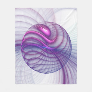 Schöner Swing Moderne Abstrakte Fractal Art Pink Fleecedecke