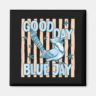 Schöner Tag Blauhäher Süß Retro Vogel Grafik Zurüc Magnet