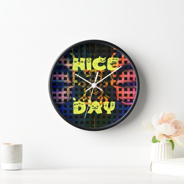 schöner Tag Wanduhr (Zuhause)