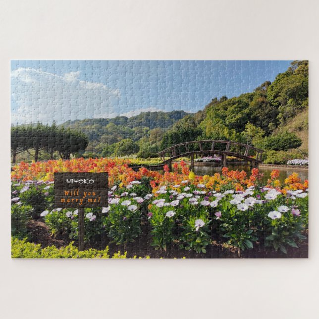 Schöner taiwanesischer Blumengarten Marry Me Puzzl (Horizontal)