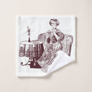Schöner Tee aus Damengetränken Waschlappen