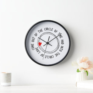 Schöner Text in den Kreis der Liebe Uhr
