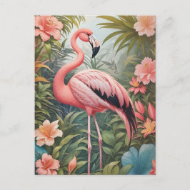 Schöner tropischer Flamingo Bird Postkarte