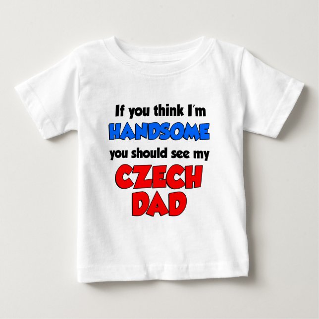Schöner tschechischer Vater Baby T-shirt (Vorderseite)