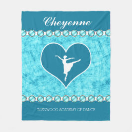 Schöner Türkis-Tänzer mit Monogramm Fleecedecke