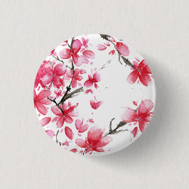 Schöner u. eleganter Kirschblüten-Button-Knopf Button