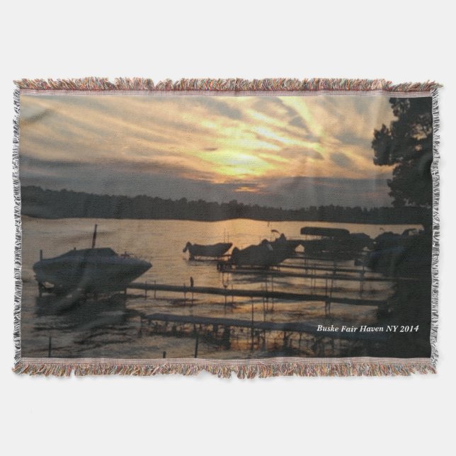 Schöner und Atemberaubender Sonnenuntergang am See Decke (Vorderseite)