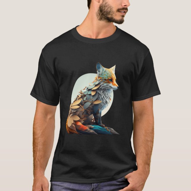 Schöner und farbenfroher Fuchs T-Shirt (Vorderseite)