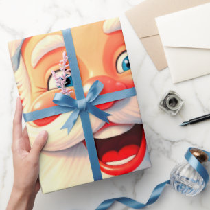 Schöner und Liebenswerter Nahaufnahme Weihnachtsma Geschenkpapier
