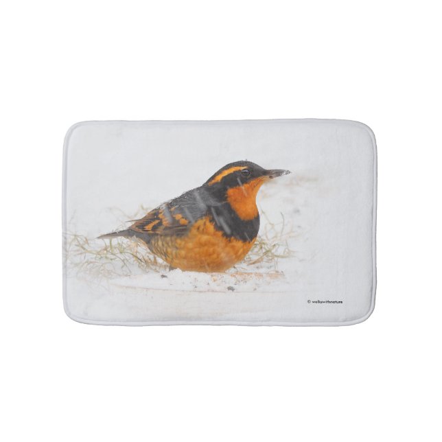 Schöner Varieté-Songbird im Schnee Badematte (Vorderseite)