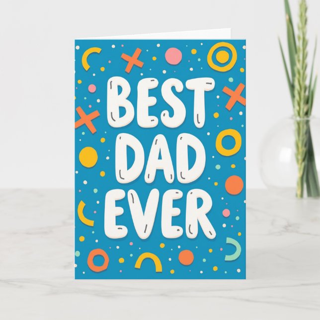 Schöner Vatertag Beste Dad Karte (Vorderseite)