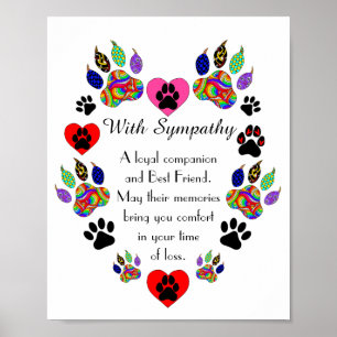 Schöner Verlust eines Haustierkatzen-Mitleidsplaka Poster