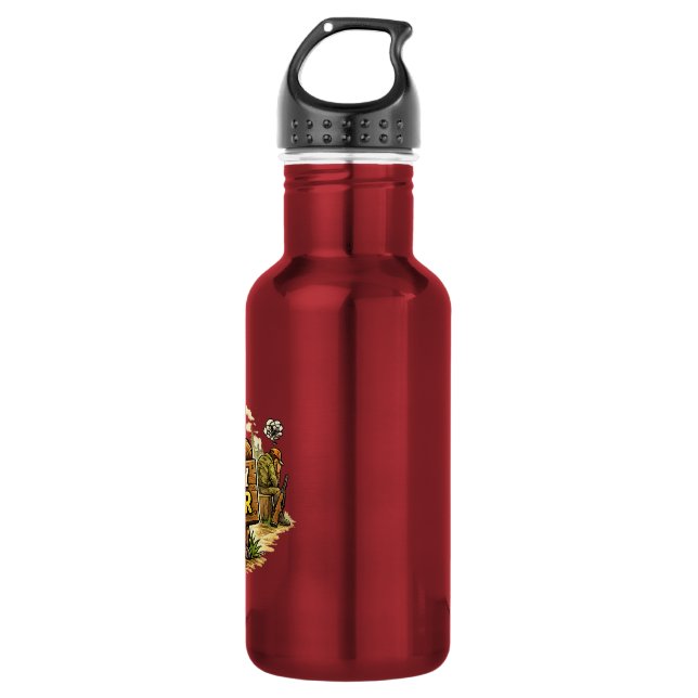 Schöner Versuch Jäger Edelstahlflasche (Vorderseite)