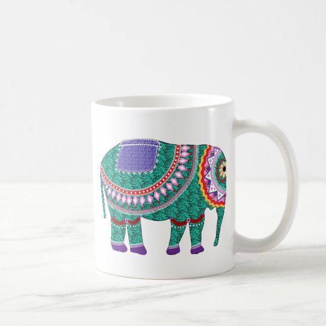 Schöner Verzierter Elefant Kaffeetasse (Rechts)