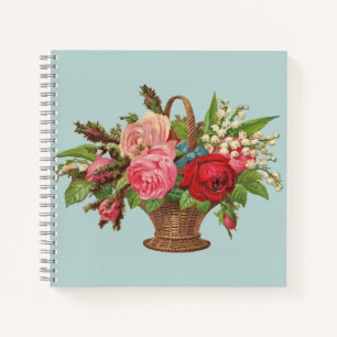 schöner Viktorianischer Blume Notizbuch