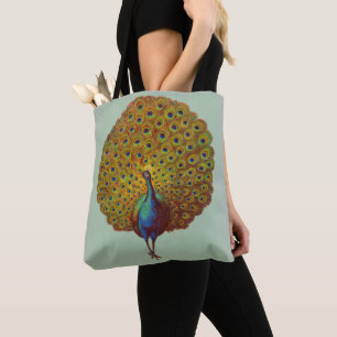 schöner Viktorianischer Pfauendruck Tasche