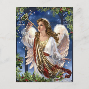 Schöner vintage Weihnachtsengel Feiertagspostkarte