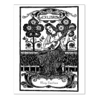 Schöner Vintager Ex Libris Individuelle Name