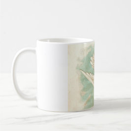 SCHÖNER Vintager Viktorianischer Taubenbrief Kaffeetasse