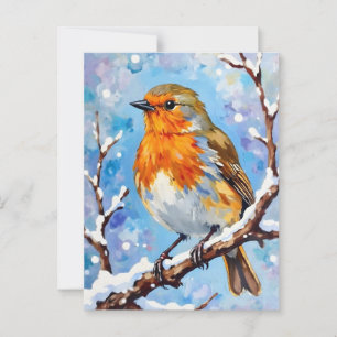 Schöner Vogel zu Weihnachten Postkarte