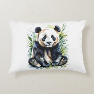 Schöner Wasserfarben-Panda-Bär Dekokissen