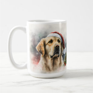 SCHÖNER WASSERFARBENER GOLDEN RETRIEVENT HUND KAFFEETASSE
