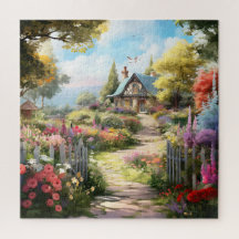 Schöner Watercolor Country Garden