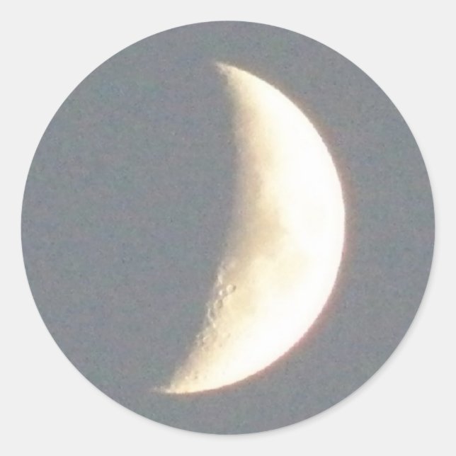 Schöner Waxcrescent Moon bei Dusk Stickers (Vorderseite)