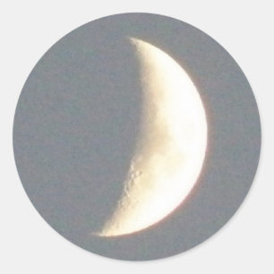 Schöner Waxcrescent Moon bei Dusk Stickers