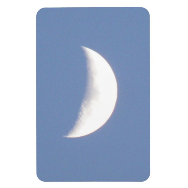 Schöner Waxcrescent Moon in Daylight Premium Magnet (Vertikal)