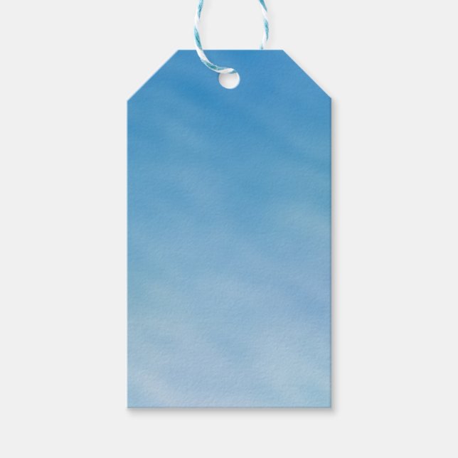 Schöner, weicher blauer Himmel mit traumhaften Wol Geschenkanhänger (Vorderseite)