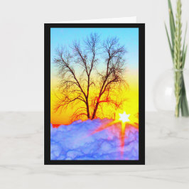 Schöner Weihnachtsaufstieg zum Sonnenuntergang Karte