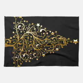 Schöner Weihnachtsbaum aus sternhartem Metall Küchentuch