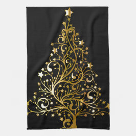 Schöner Weihnachtsbaum aus sternhartem Metall Küchentuch
