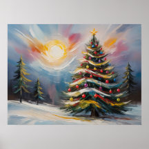 Schöner Weihnachtsbaum im Snowy Wonderland